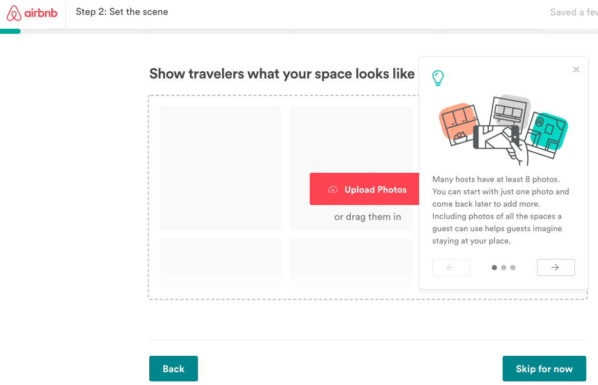 Upload photos to your airbnb listing